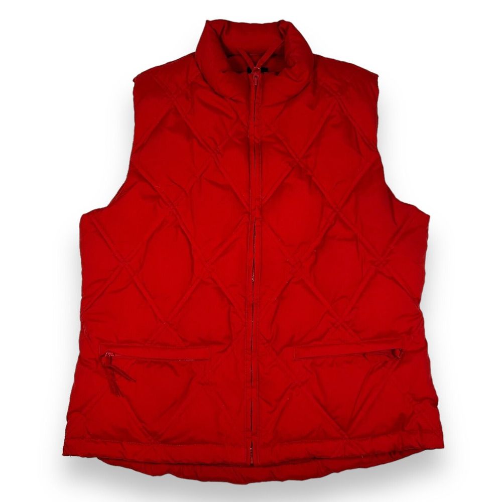 Vintage 2000s Gap Puffer‎ Vest Diamond Quilted Design Women's Medium Red